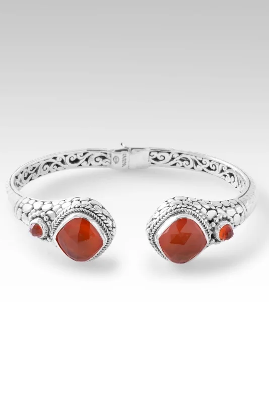 Bead row bangles-Joyful Tip-to-Tip Bracelet™ in Carnelian