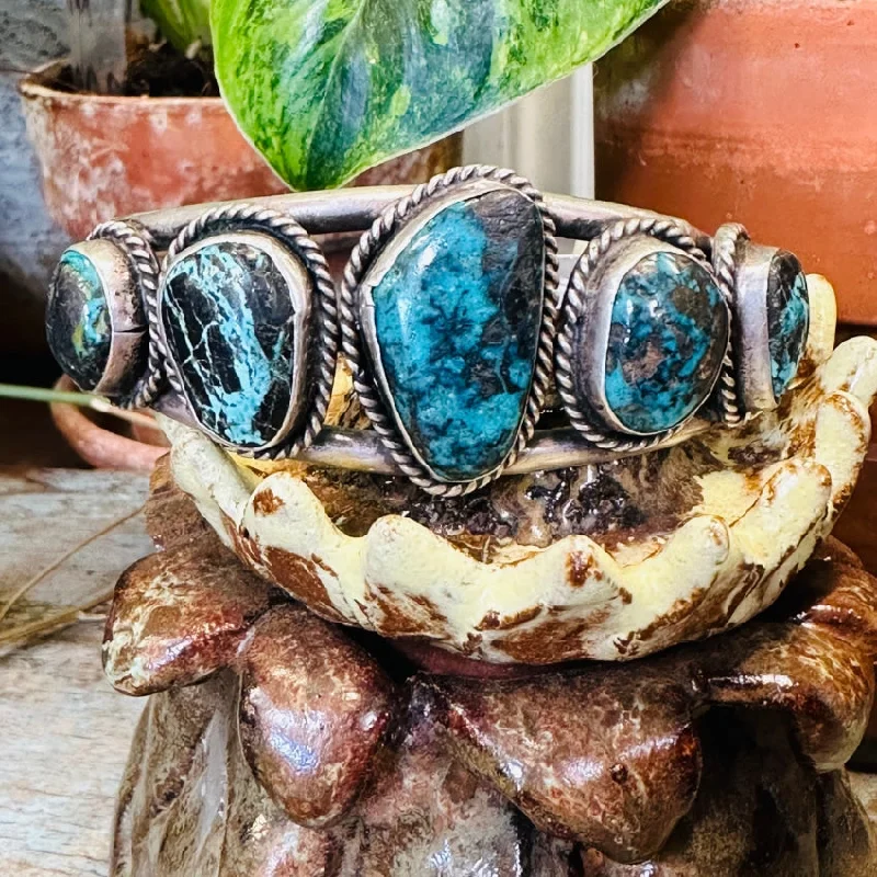 Patina bronze bangles-Stunning Navajo Row Bracelet Bisbee & Carlin Mine Turquoise Sterling