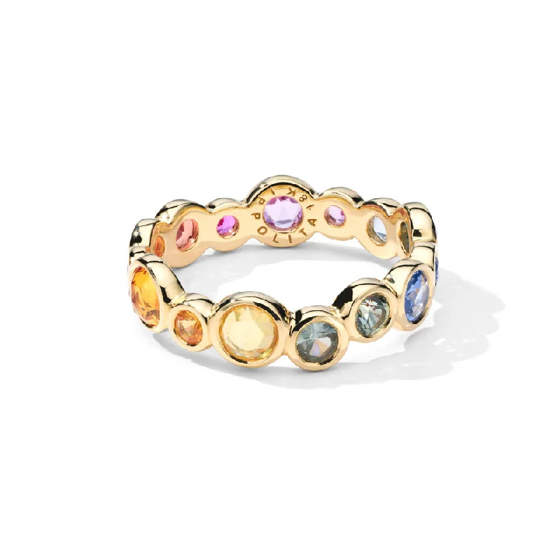 Sleek gem engagement rings-Rainbow Sapphire Stardust Superstar Eternity Ring