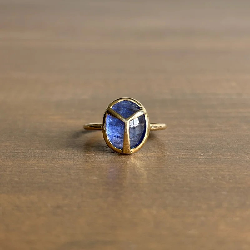 Tanzanite Lucky Scarab Ring