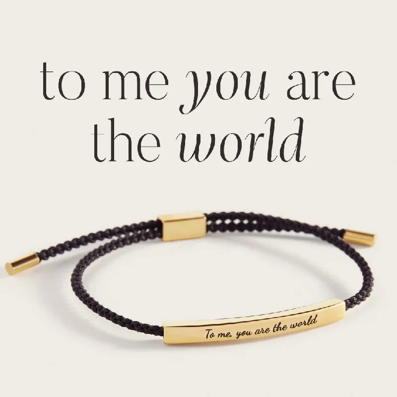 Subtle accent bangles-To me, you are the world Inspire Bracelet