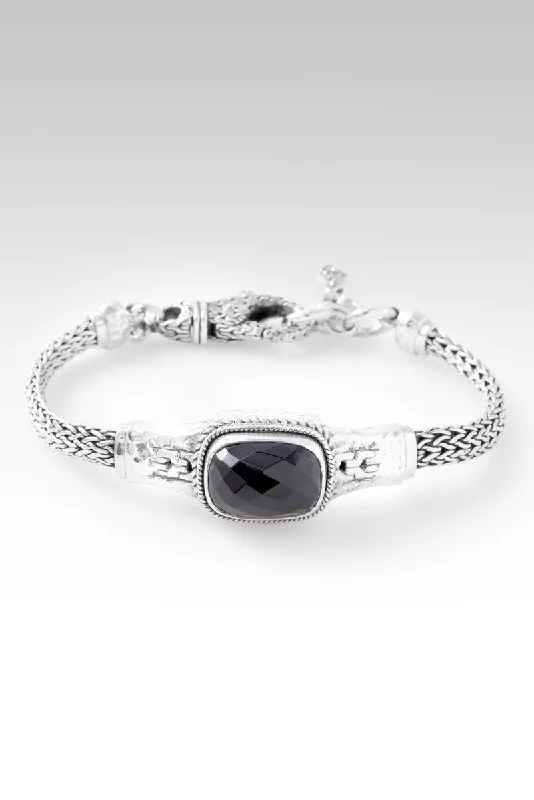 Oval gem bangles-Fear Not Bracelet™ in Black Spinel