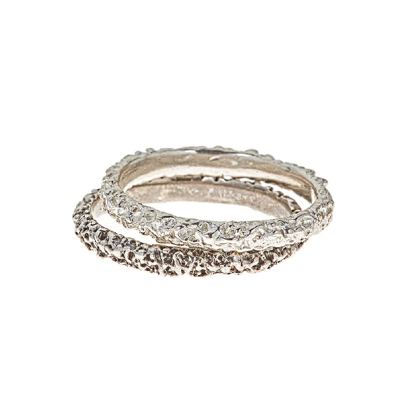 Stacking Moon Ring, Silver