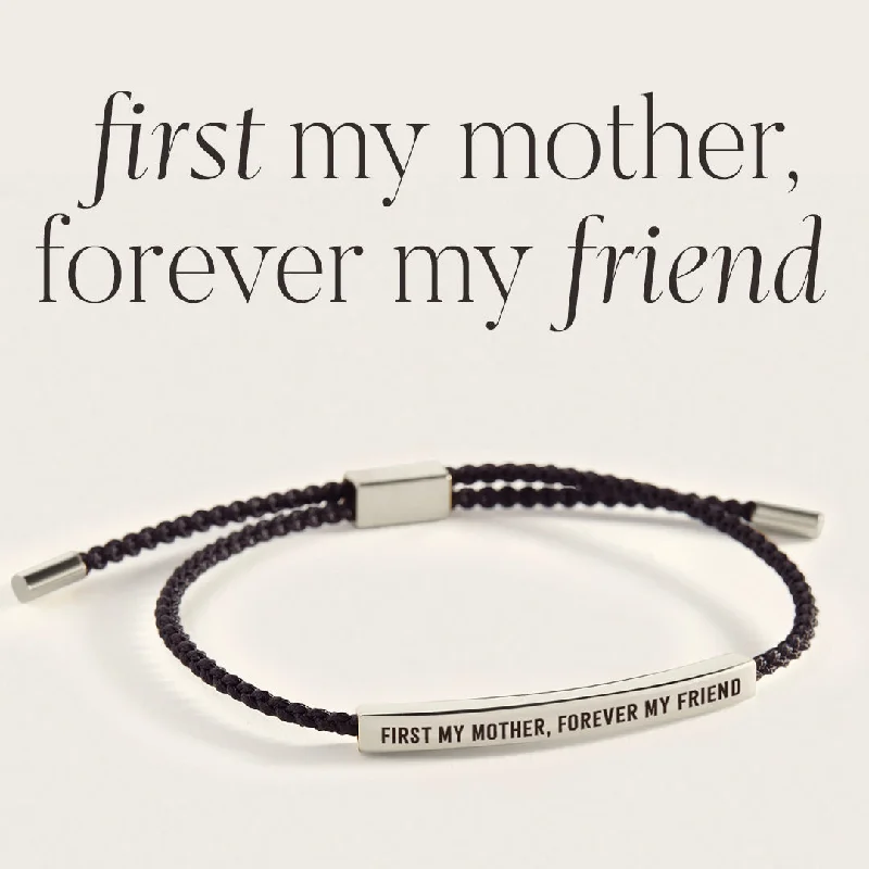 Light filigree bangles-First My Mother, Forever My Friend Inspire Bracelet