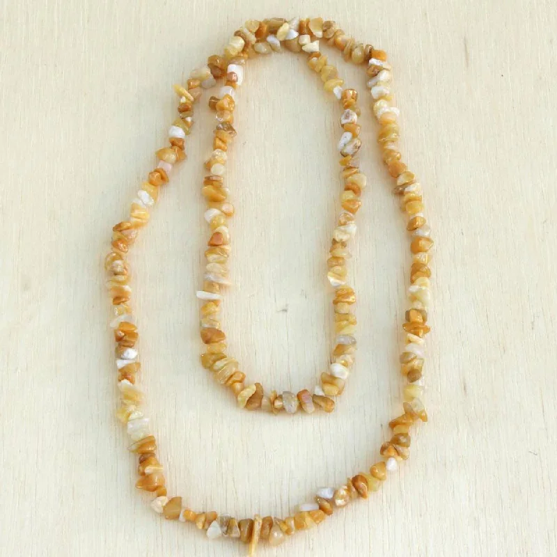 Topaz drop necklaces-NOVICA Handmade Sunny Beach Calcite Necklace (Brazil)