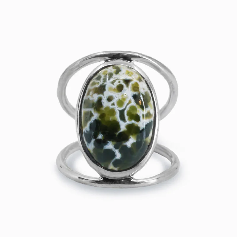 Ocean Spray Agate Ring