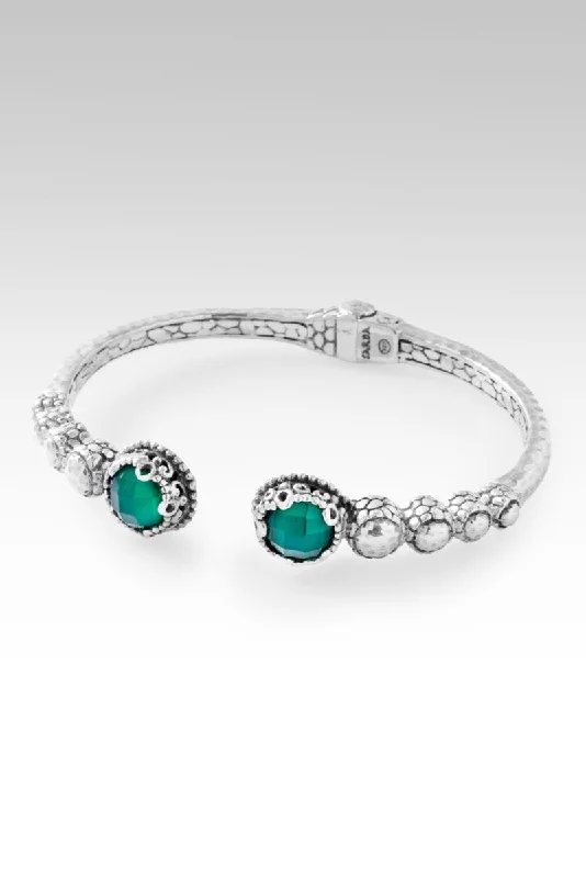 Topaz stone bangles-Faith in the Unseen Tip-to-Tip Bracelet™ in Green Onyx