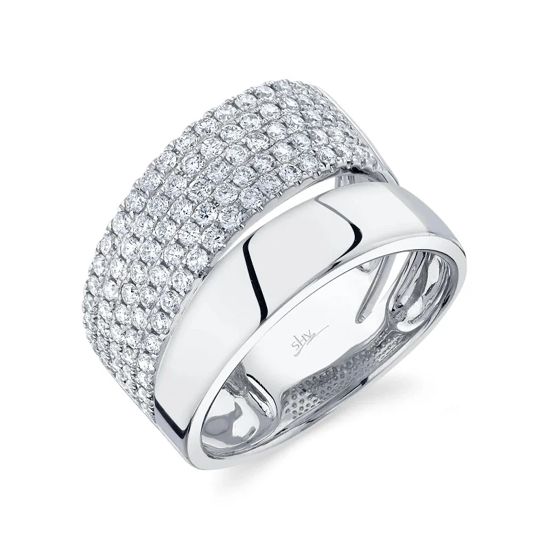 Woven cord engagement rings-Diamond Pavé Band