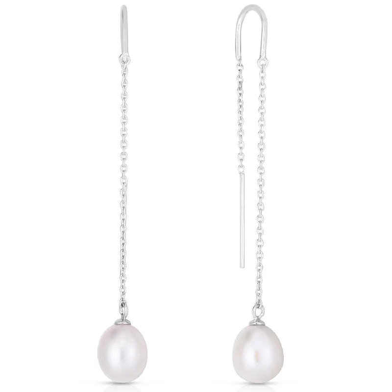 Mystic eye earrings-Pearl Dangle Earrings