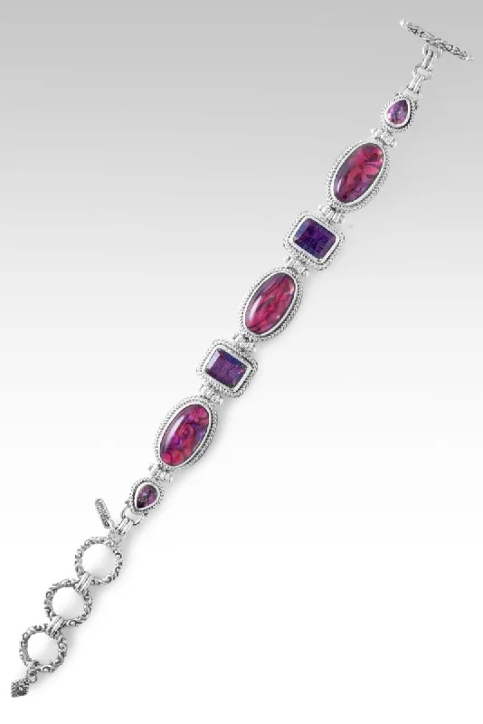 Tide shape bangles-Embellish Bracelet™ in Pink Purple Abalone