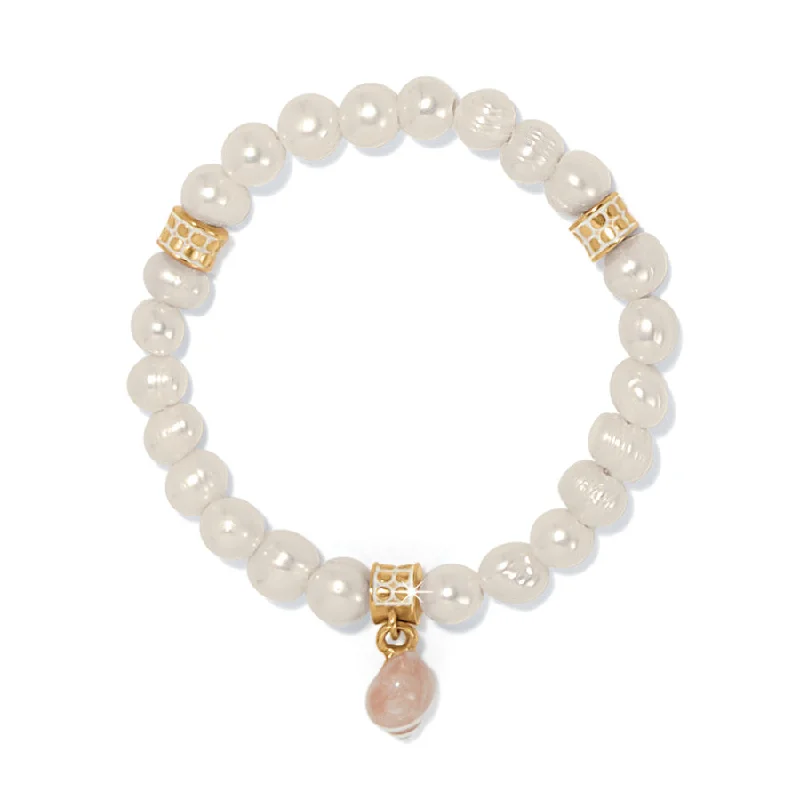 Retro deco bangles-Sunset Cove Poli Pearl Stretch Bracelet