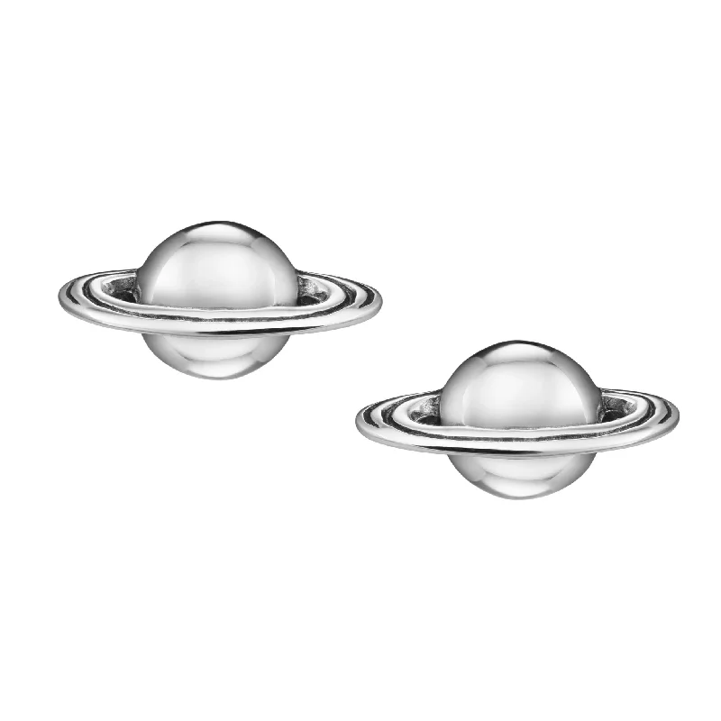 Cotton cord earrings-GALACTIC - Sterling Silver Studs