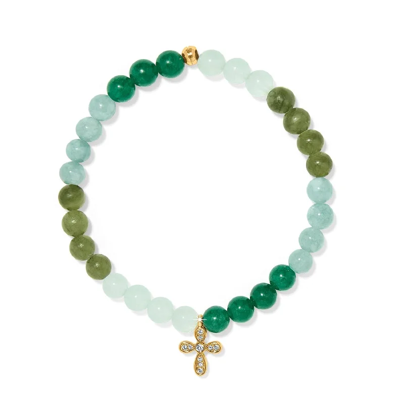 Loop charm bangles-Enchanting Cross Stretch Bracelet