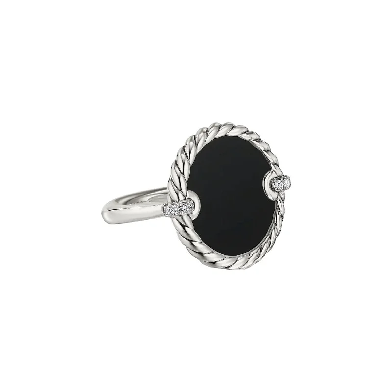 Multi-stone engagement rings-DY Elements Black Onyx Ring