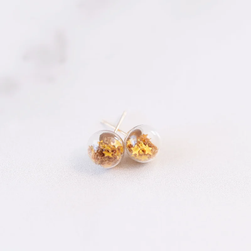 Topaz earrings-Gold | Mini Star Confetti Stud Earrings