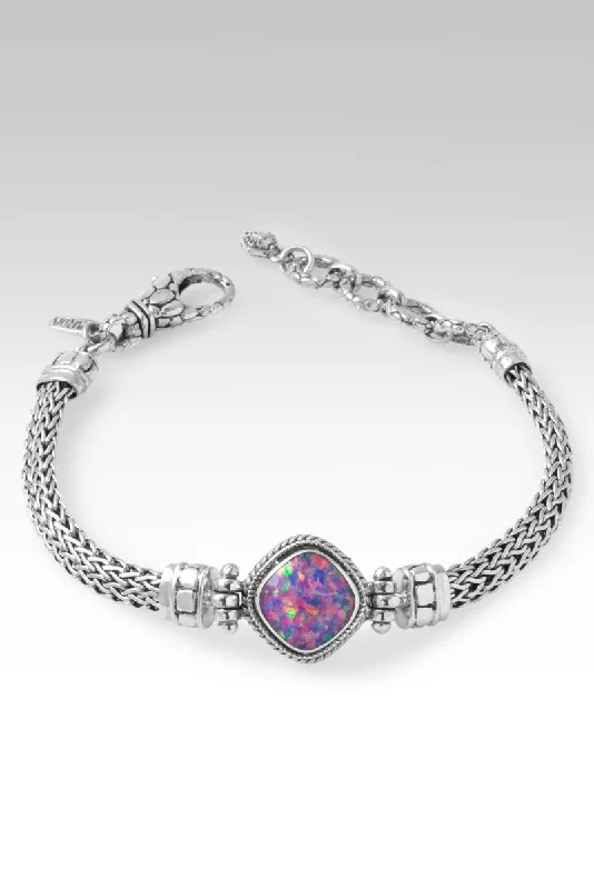 Lily motif bangles-Lasting Change Bracelet™ in Multi Lavender Simulated Opal