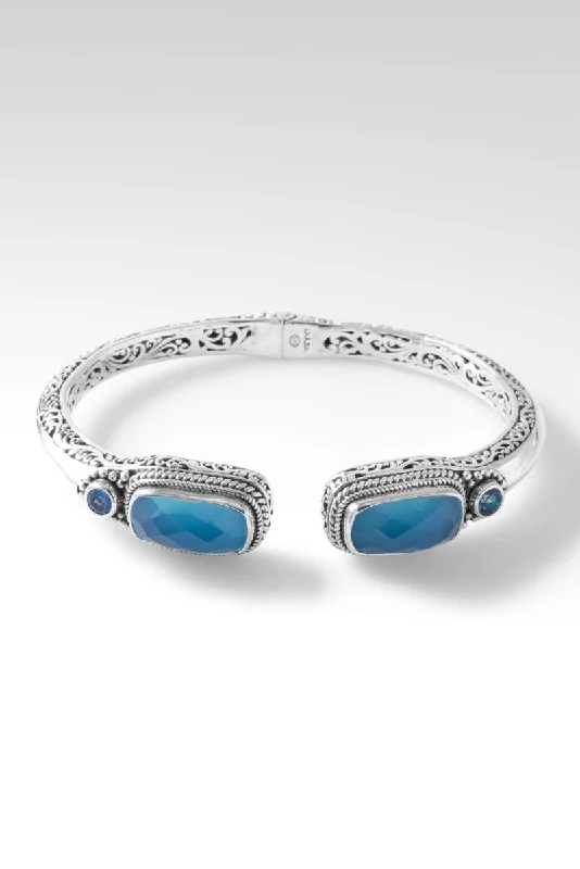 Victorian style bangles-Infinite Trust Tip-to-Tip Bracelet™ in Serenity Blue Chalcedony