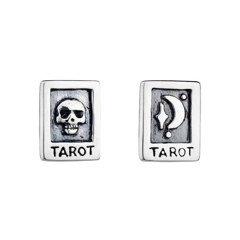 Flat knot earrings-TAROT - Sterling Silver Studs