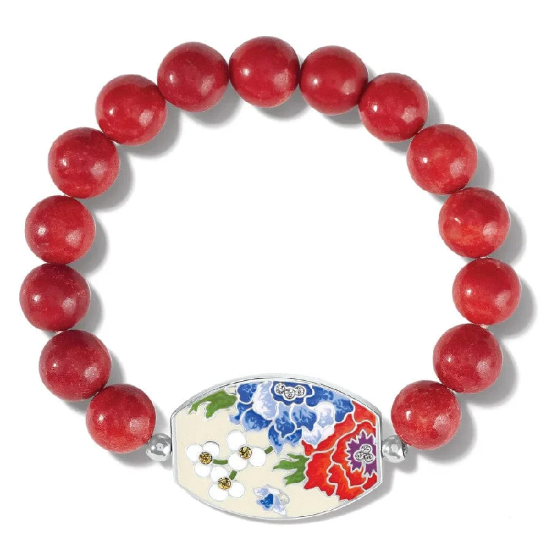 Cedar grain bangles-Blossom Hill Rouge Stretch Bracelet