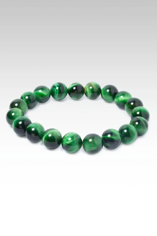 Java tile bangles-Beaded Green Tiger's Eye Bracelet™