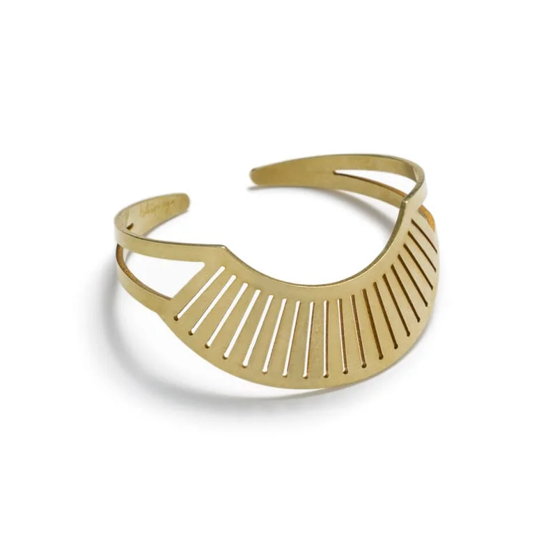 Subtle accent bangles-Canto cuff bracelet