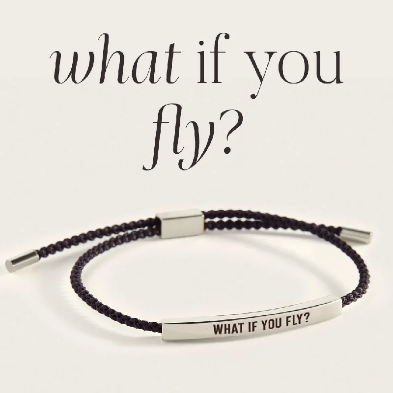 Cotton cord bangles-What If You Fly? Inspire Bracelet