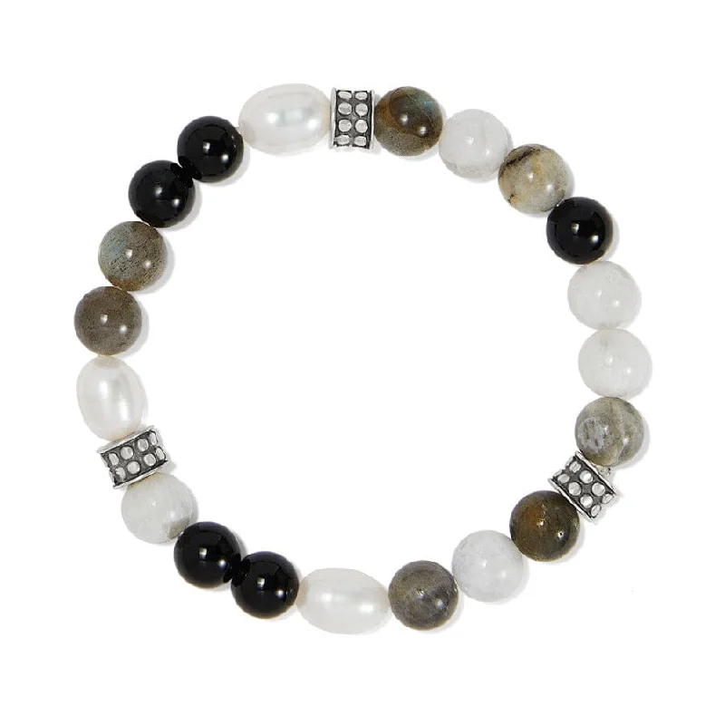 Wide geometric bangles-Pebble Luna Stretch Bracelet