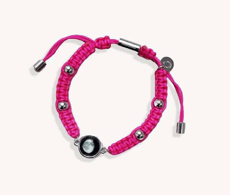 Vivid diamond bangles-Pink Milestone bracelet