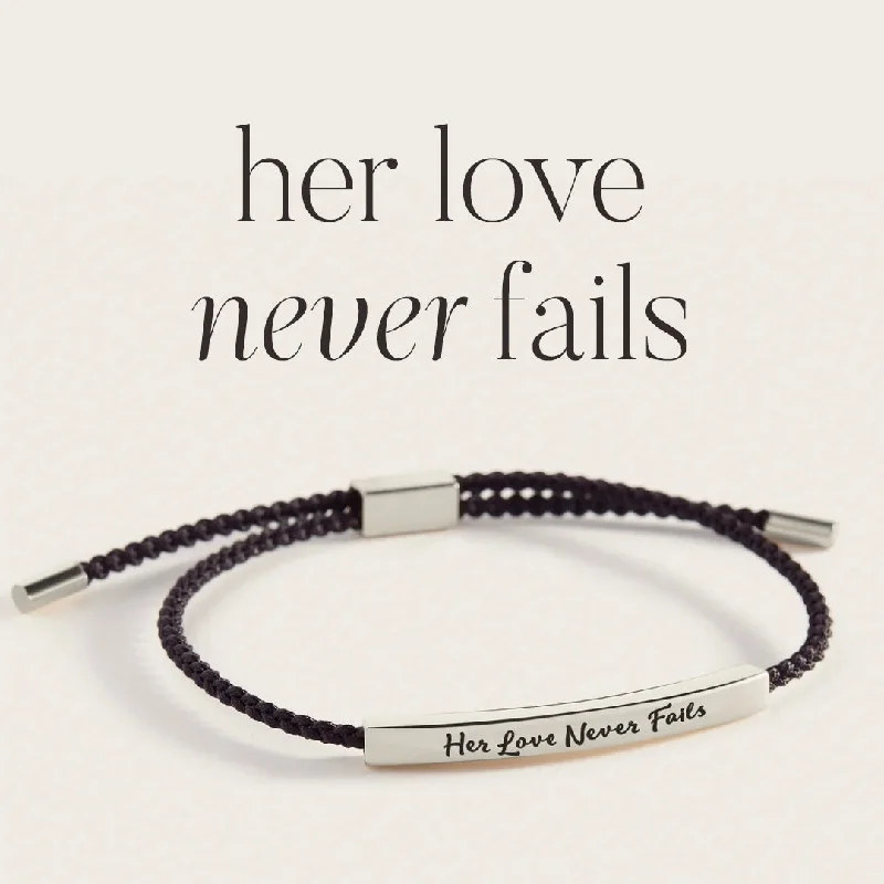 Whimsical bangles-Her Love Never Fails Inspire Bracelet