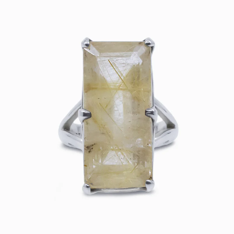 Rutilated Quartz Ring