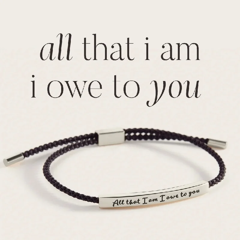 Victorian style bangles-All that I am I owe to you Inspire Bracelet