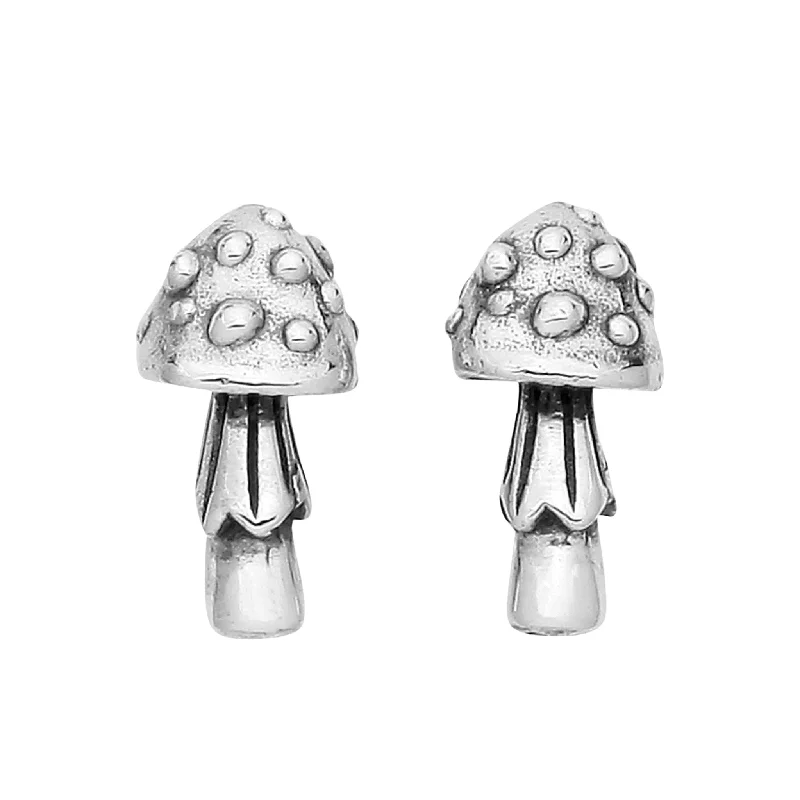 Tiny star earrings-AMANITA - Sterling Silver Studs