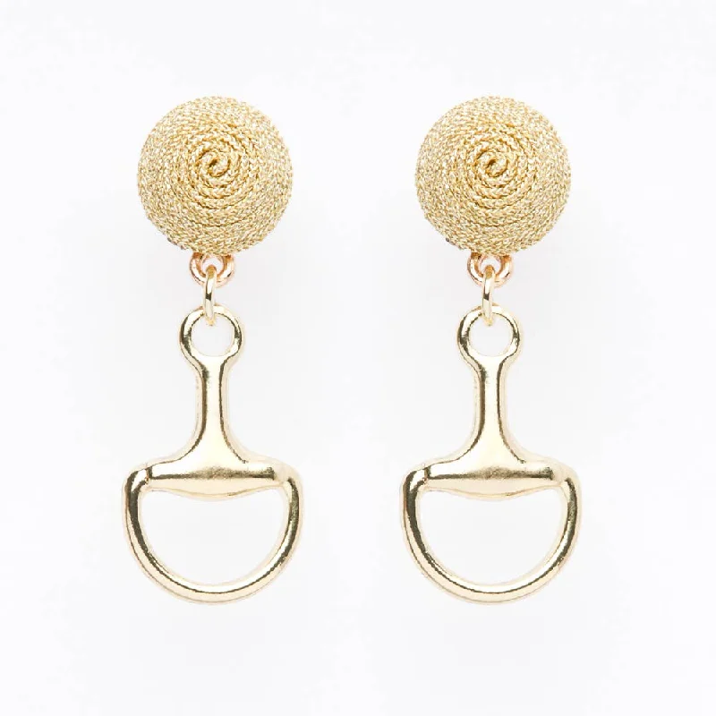 Onyx stone earrings-Bit Earrings Gold - Thread