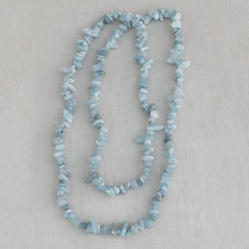 Ten-strand necklaces-Handmade Aquamarine 'Aqua Infatuation' Necklace (Brazil)