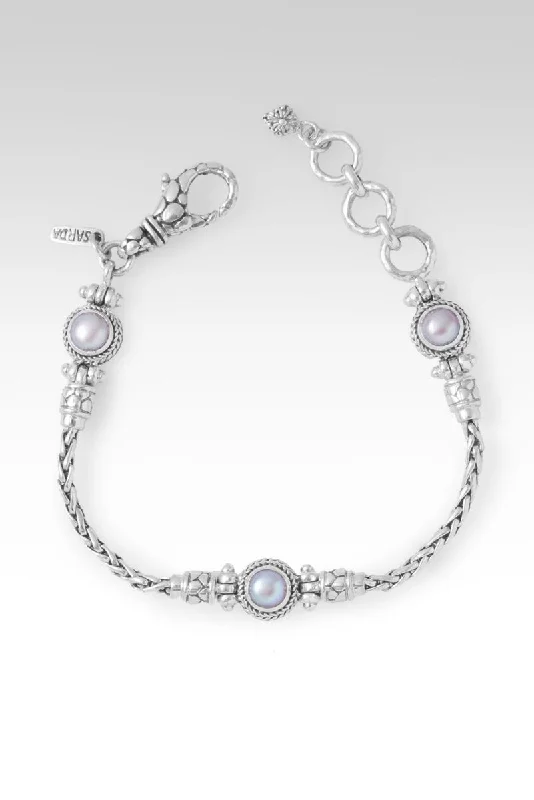 Surf bead bangles-Everlasting Joy Bracelet™ in Freshwater Pearl