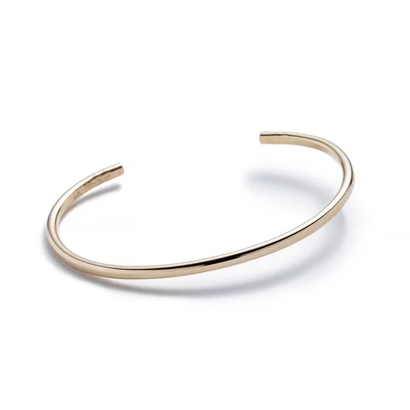 Woven cord bangles-Mollia cuff bracelet - 10k gold