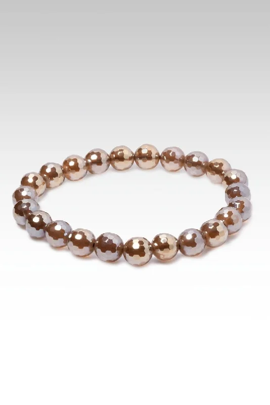 Lily motif bangles-Beaded Celestial Taupe Agate Bracelet™