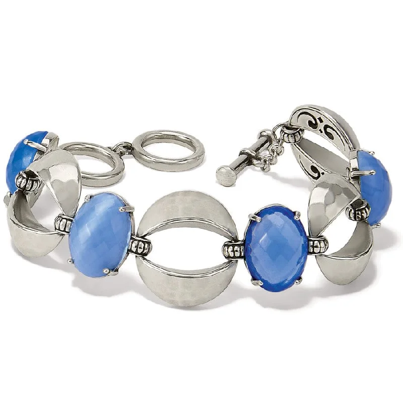 Victorian style bangles-Blue Moon Link Bracelet