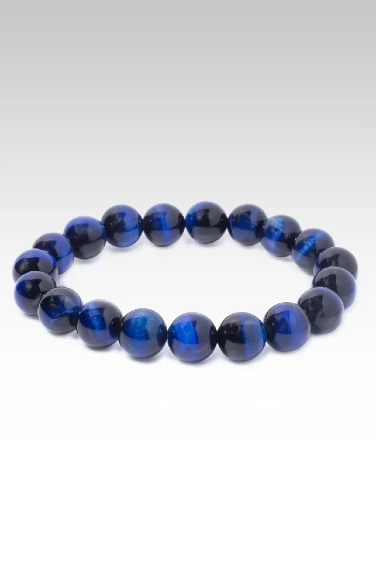 Bead row bangles-Beaded Blue Tiger's Eye Bracelet™