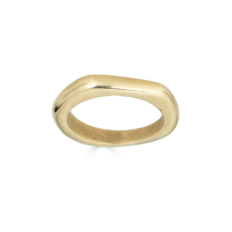 Organic Signet Ring, 14k