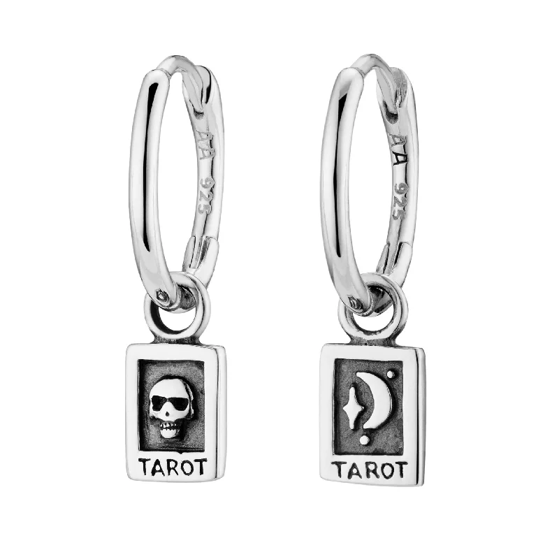 Half moon earrings-TAROT - Sterling Silver Hoops