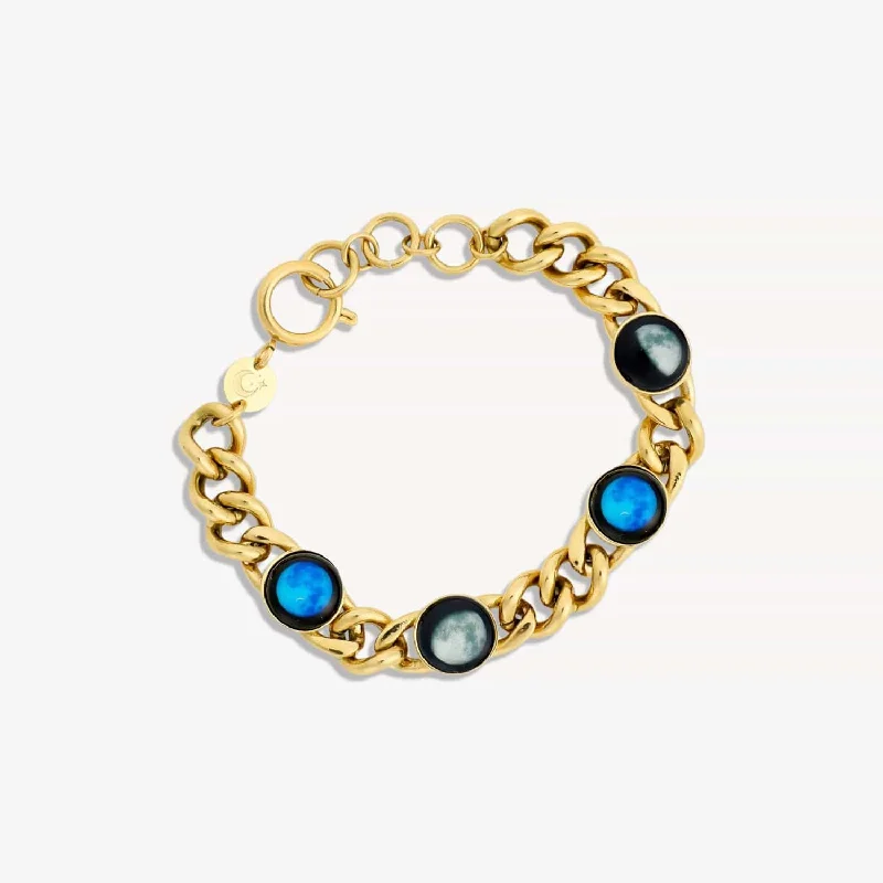 Tide pattern bangles-Four Moon Pleiades Bracelet in Gold