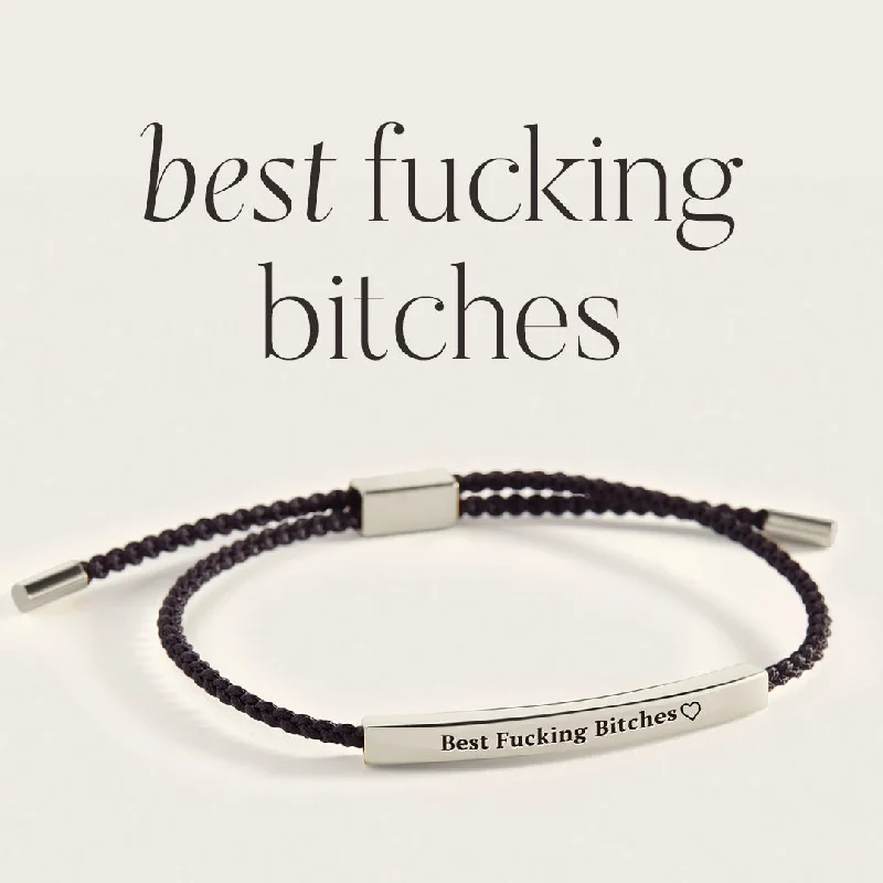 Vivid diamond bangles-Best Fucking Bitches Inspire Bracelet