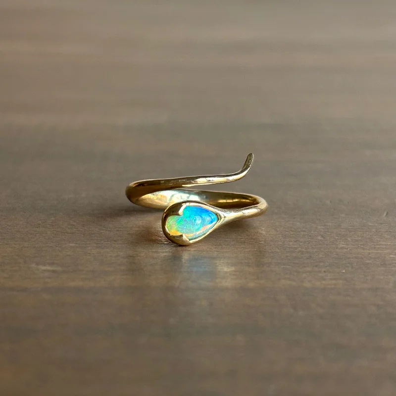 Crystal Opal Serpent Ring