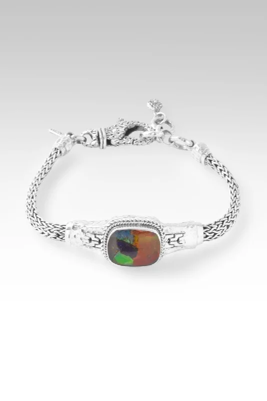 Multi-bead bangles-Fear Not Bracelet™ in Ammolite Triplet