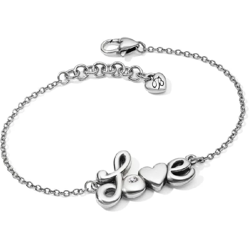 Wide cuff bangles-Love Letters Bracelet