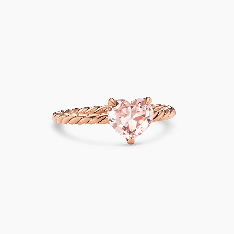 Secure clasp engagement rings-Chatelaine Heart Ring