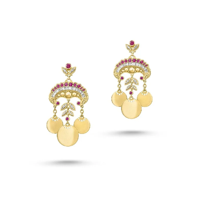 Wide statement earrings-Mabrouka Earrings