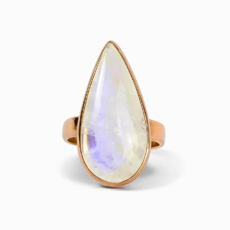 Rainbow Moonstone Ring