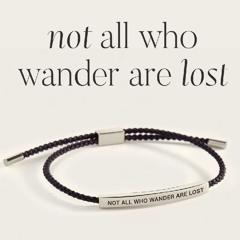 Ruby gem bangles-Not All Who Wander Are Lost Inspire Bracelet